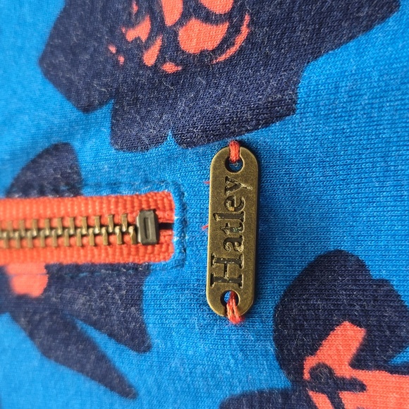 Hatley Dress - Turquoise with Coral Floral & Leaf Pattern - Picture 11 of 13